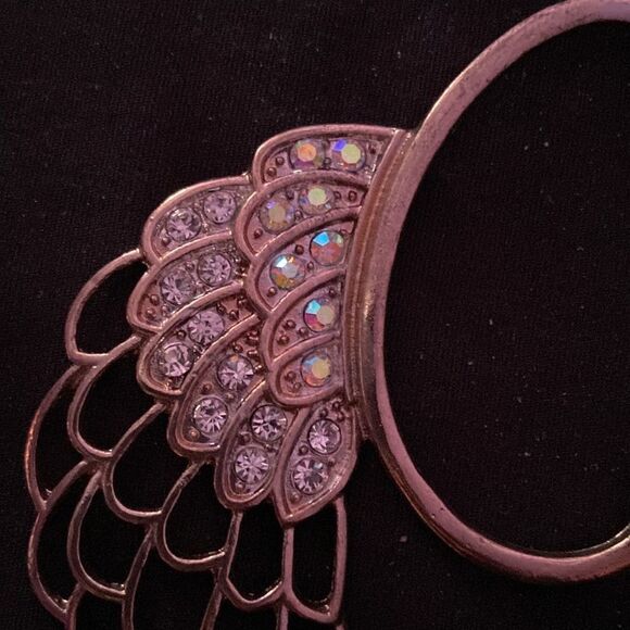 Goldtone Angel Wing Ear Cuff Earring – Fashion Jewelry, Unisex Accessory - Picture 3 of 5